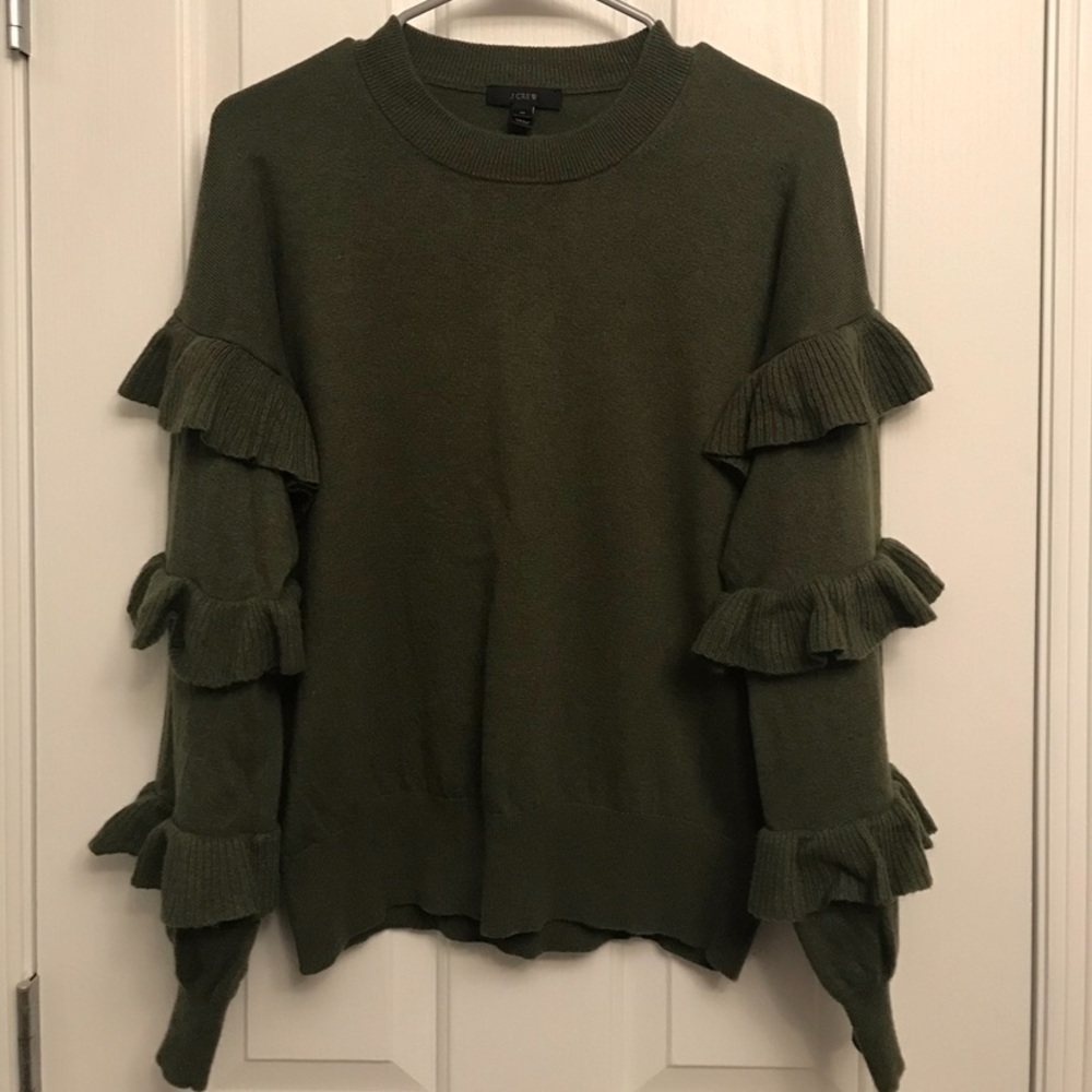 J.Crew Ruffle Sleeve Sweater
